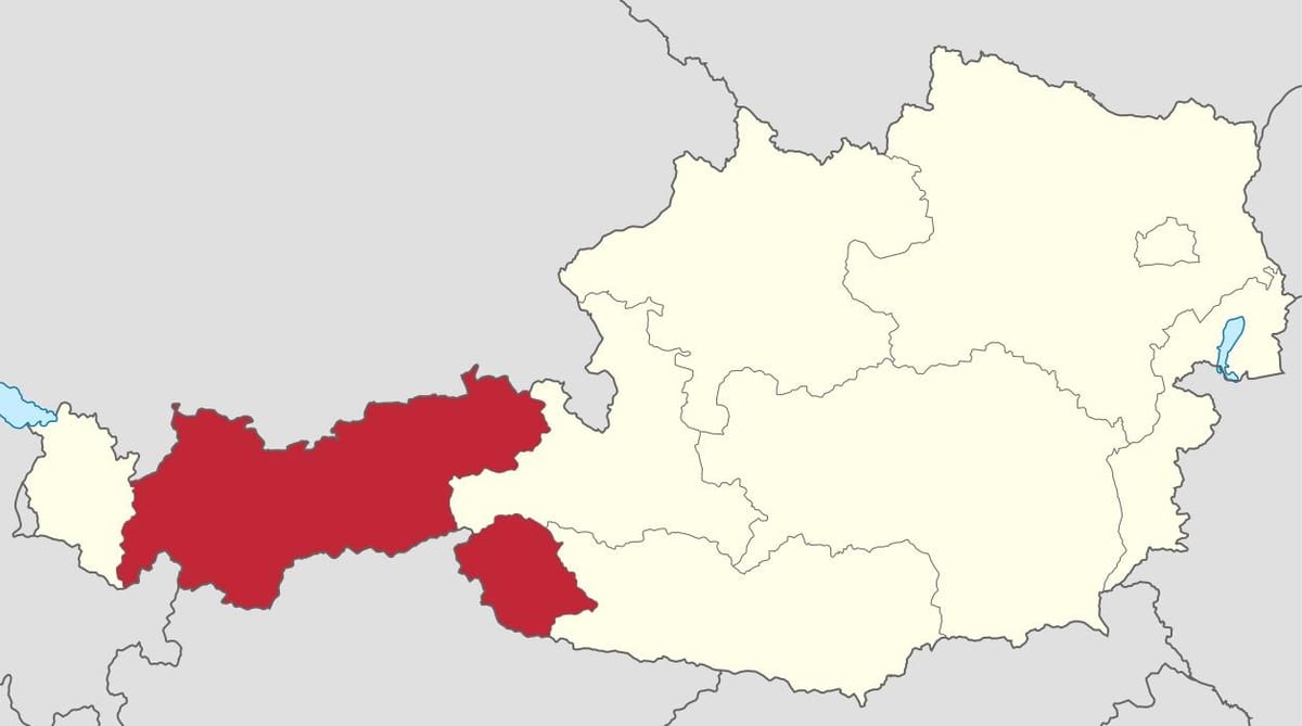 ઓસ્ટ્રિયા ટાયરોલ નકશો