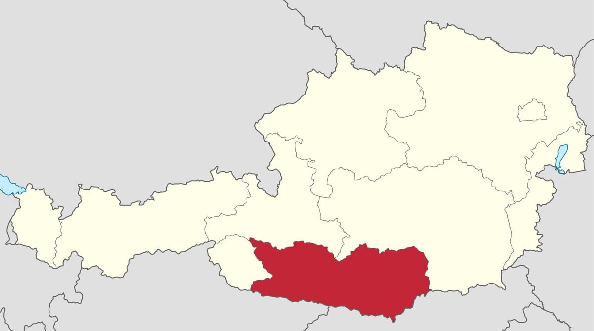 નકશો karnten ઓસ્ટ્રિયા 