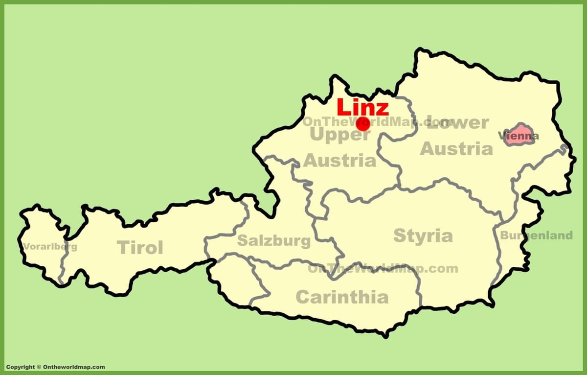 નકશો linz ઓસ્ટ્રિયા