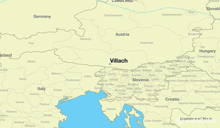 નકશો villach ઓસ્ટ્રિયા