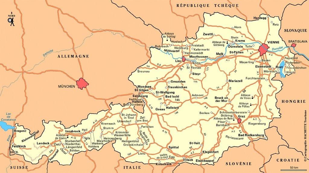 નકશો wien ઓસ્ટ્રિયા