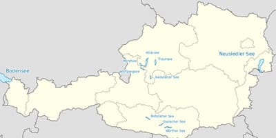 નકશો ઑસ્ટ્રિયન તળાવો