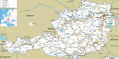 નકશો ઑસ્ટ્રિયન માર્ગ