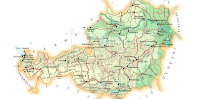 નકશો ઓસ્ટ્રિયા એલિવેશન