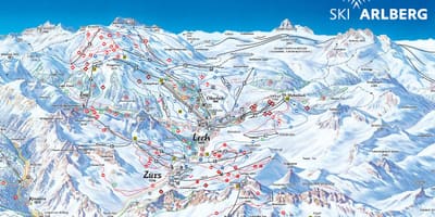 નકશો arlberg ઓસ્ટ્રિયા
