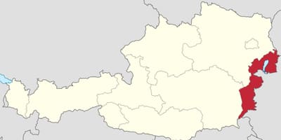 નકશો burgenland ઓસ્ટ્રિયા