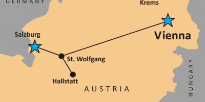 નકશો hallstatt ઓસ્ટ્રિયા 