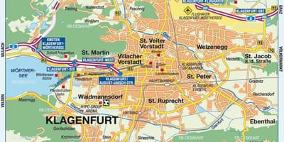 નકશો klagenfurt ઓસ્ટ્રિયા