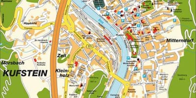 નકશો kufstein ઓસ્ટ્રિયા