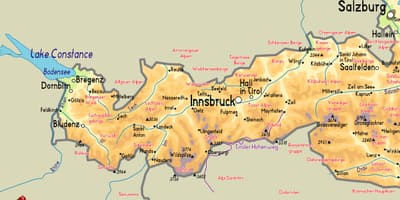 નકશો mayrhofen ઓસ્ટ્રિયા