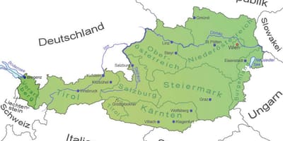 નકશો vorarlberg ઓસ્ટ્રિયા